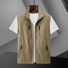 Cargo Vest | Lightweight | Sleeveless | Outdoor Vest | Men's Vest-Jassen_M-Chaps London-Khaki-M-Chaps London