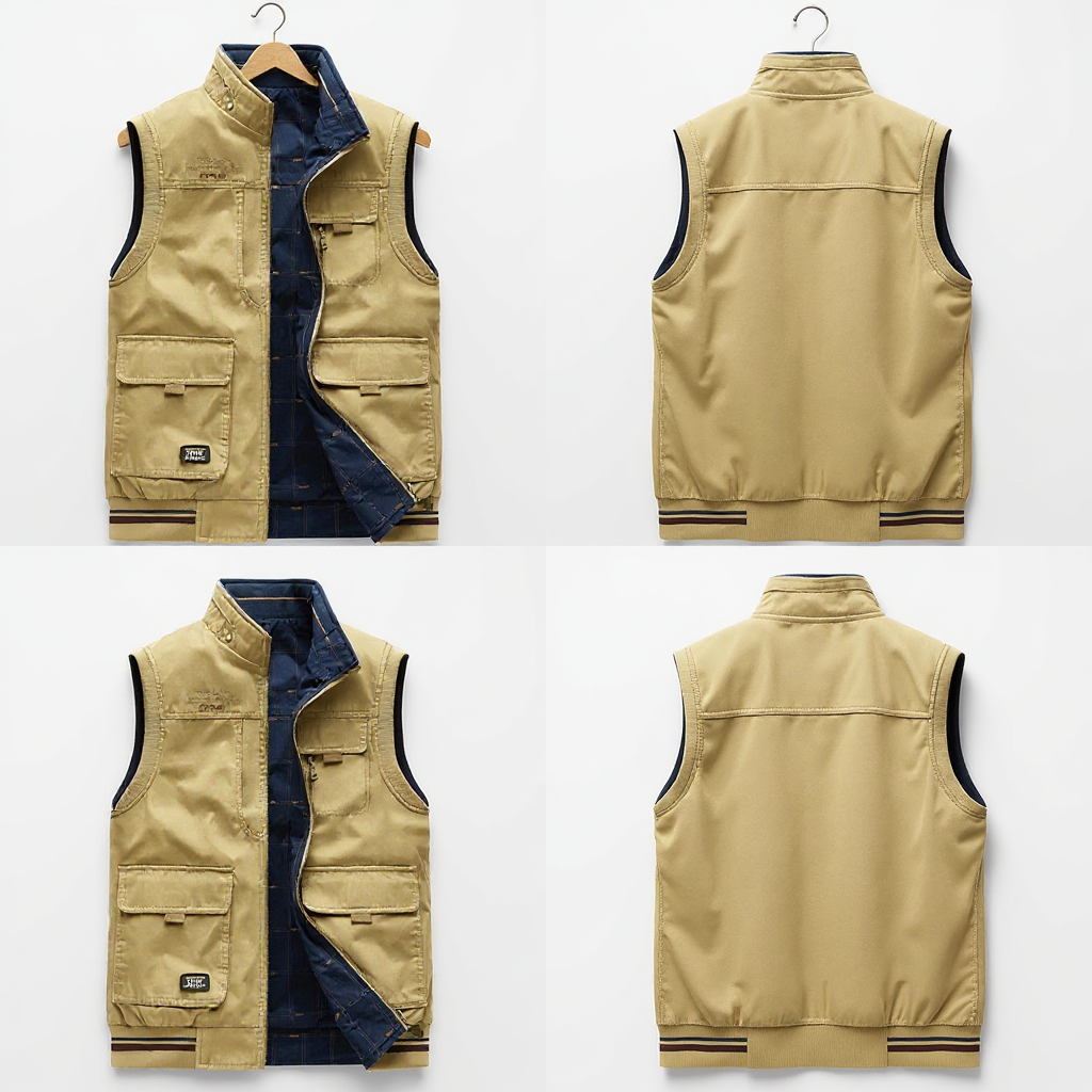 Cargo Vest | Sleeveless | Pockets | Work Vest | Men's Gilet-Men’s Cargo Vest-Chaps London-Chaps London