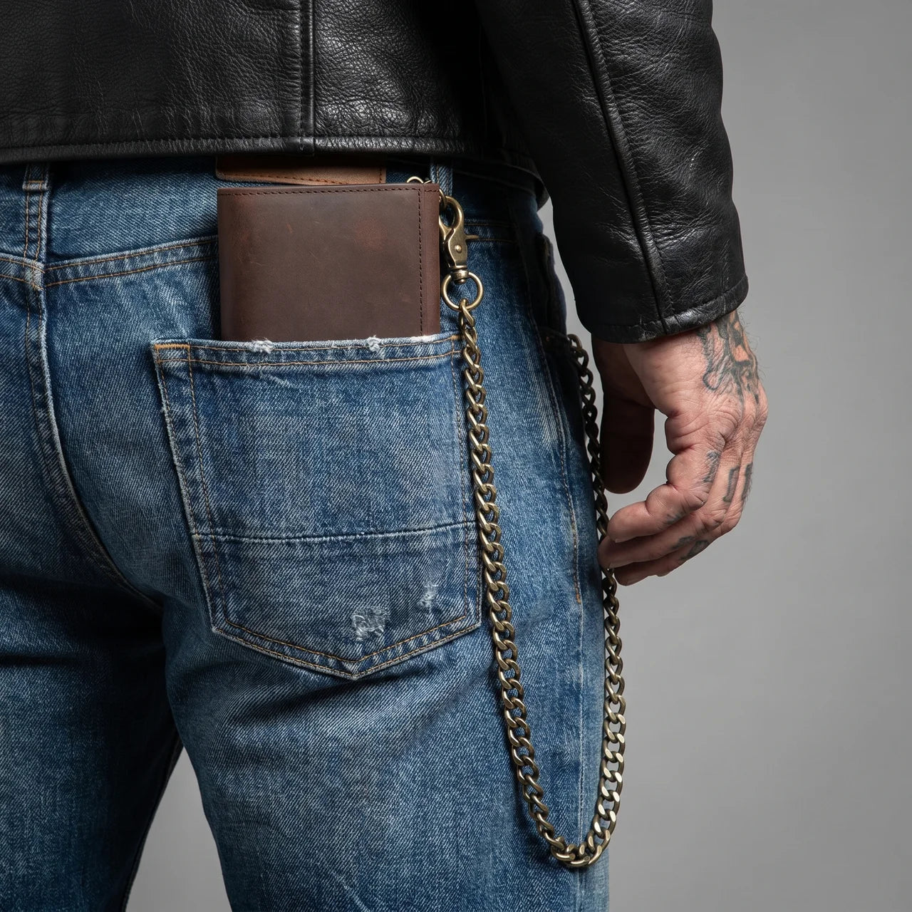 Chain Wallet - Men's Long Biker Snap Closure-Wallet-Chaps London-Chaps London