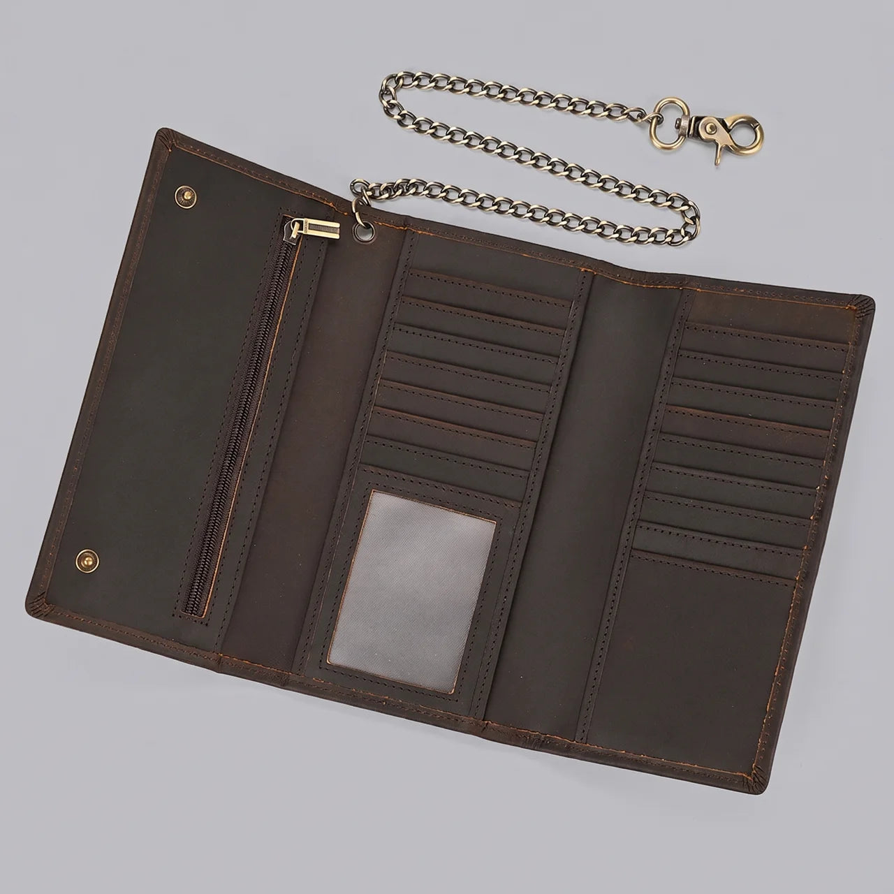 Chain Wallet - Men's Long Biker Snap Closure-Wallet-Chaps London-Chaps London