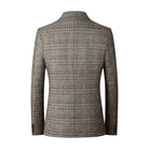 Check Blazer - Men's Single Breasted Suit Jacket-Fashion Men Blazer Plaid Fall-Chaps London-Chaps London