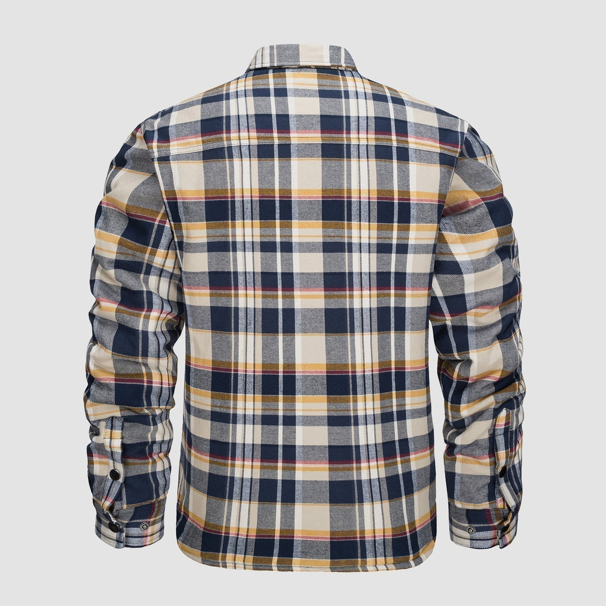 Check Jacket - Men's Quilted Lined Button Up-Coats & Jackets-Chaps London-Chaps London