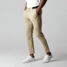 Chino Pants | Elastic Waist | Stretchy | Skinny Chinos | Mens Chinos-Men's Chino Pants-Chaps London-Beige-XS-Chaps London