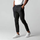 Chino Pants | Elastic Waist | Stretchy | Skinny Chinos | Mens Chinos-Men's Chino Pants-Chaps London-Black-XS-Chaps London