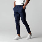 Chino Pants | Elastic Waist | Stretchy | Skinny Chinos | Mens Chinos-Men's Chino Pants-Chaps London-Navy Blue-XS-Chaps London