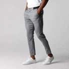 Chino Pants - Men's Active Stretch Skinny Chinos-Chaps London-Gray-XS-Chaps London
