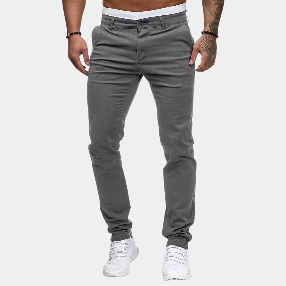 Chinos - Men's Skinny Stretch Chino Trousers-Chinos-Chaps London-Chaps London