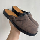 Clogs - Men's Retro Slip-On Mule Shoes Clogs-Chaps London-Dark Brown-38-Chaps London
