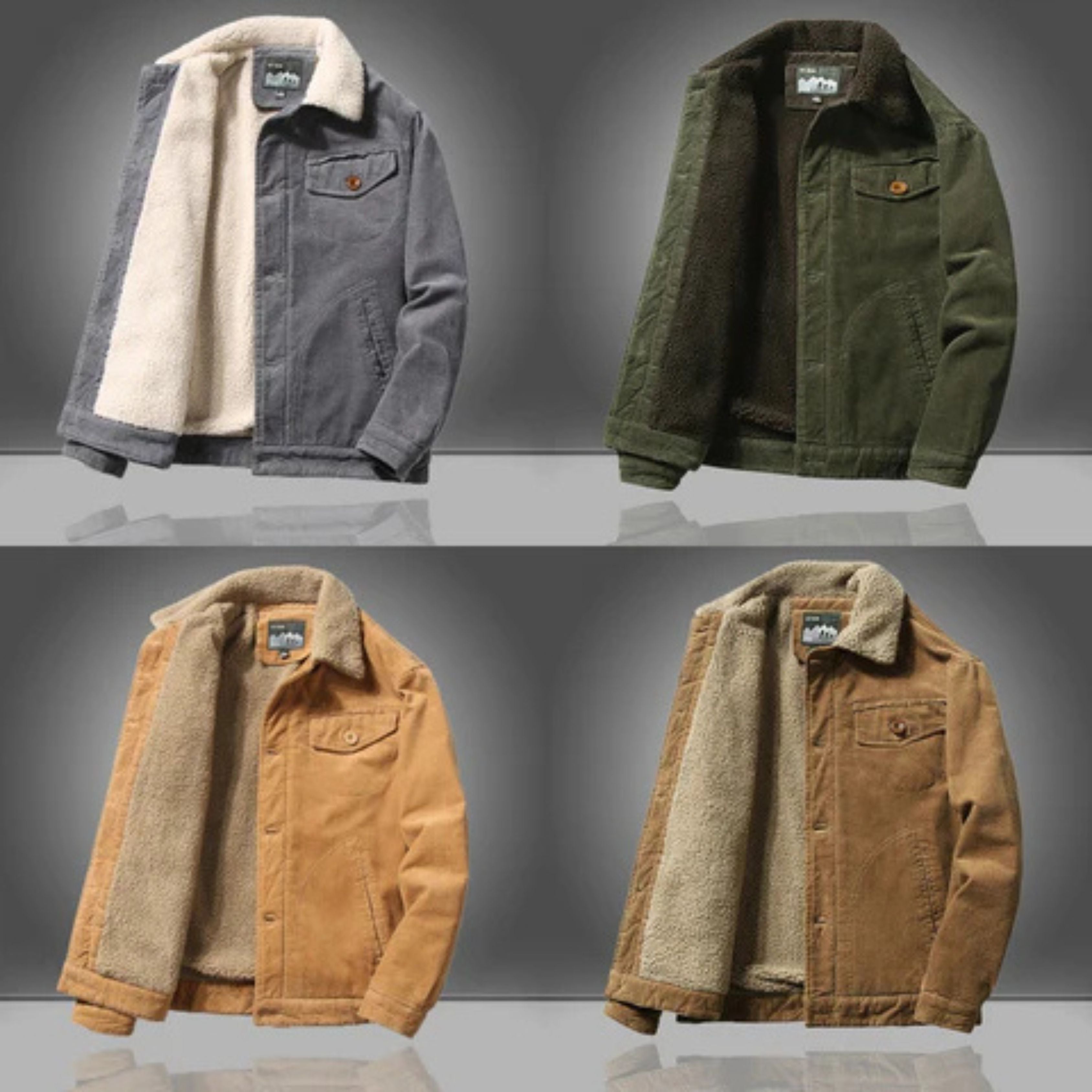 Corduroy Jacket - Casual - Fleece Lined - Winter Jacket - Men's Jacket-Winter Jacket-Chaps London-Chaps London
