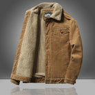 Corduroy Jacket - Casual - Fleece Lined - Winter Jacket - Men's Jacket-Winter Jacket-Chaps London-Coffee-XS-Chaps London