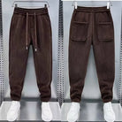 Corduroy Pants - Men's Elastic Waist Loose Fit Baggy Cord Pants-Men's Corduroy Trousers-Chaps London-Chaps London
