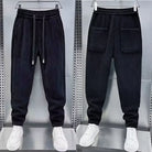 Corduroy Pants - Men's Elastic Waist Loose Fit Baggy Cord Pants-Men's Corduroy Trousers-Chaps London-Chaps London