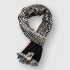 Cotton Scarf - Men's Soft Woven Everyday Wear-Scarf-Chaps London-Black Purple-Chaps London
