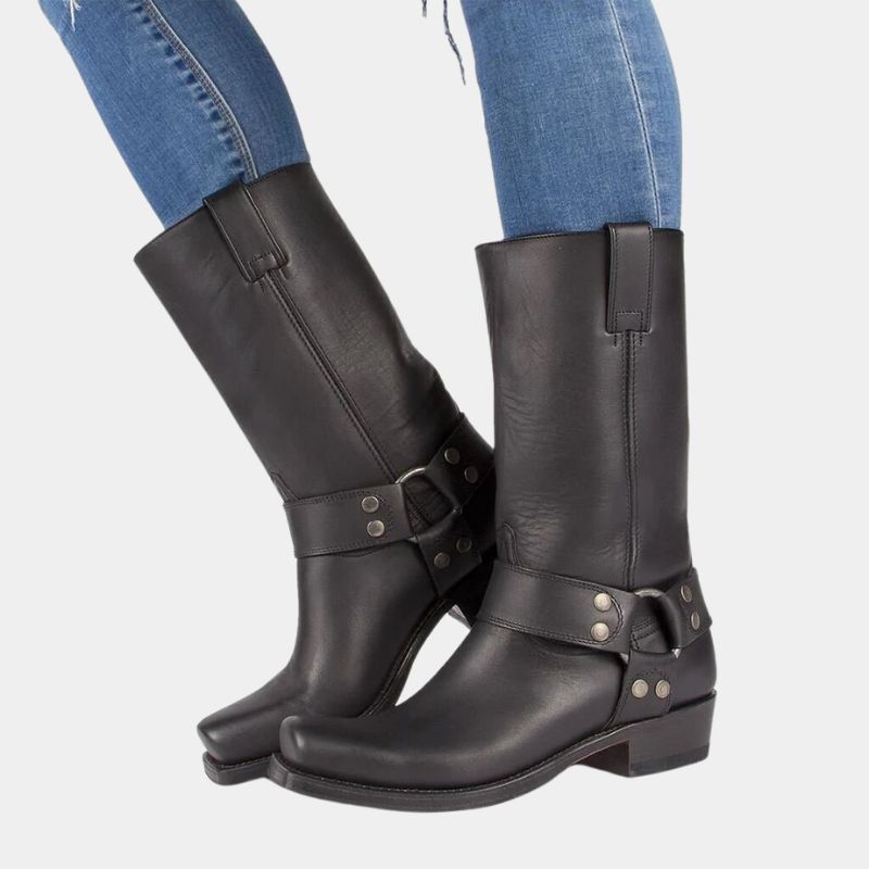Cowboy Boots - Western - Mid Calf - Leather Boots - Men's Boots-Laarzen dames-Chaps London-Black-39-Chaps London