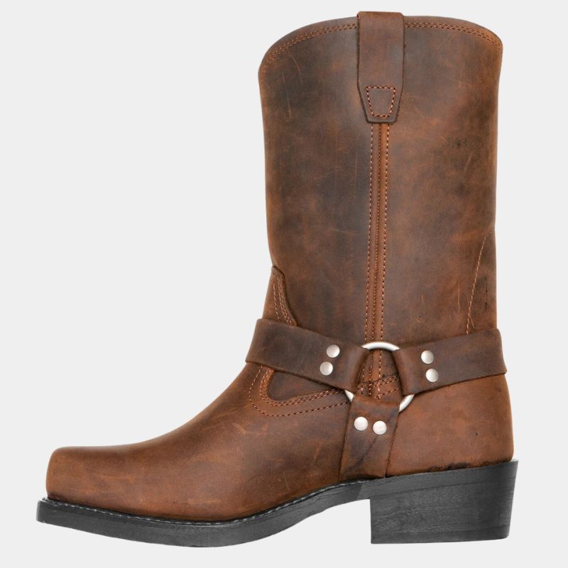 Cowboy Boots - Western - Mid Calf - Leather Boots - Men's Boots-Laarzen dames-Chaps London-Brown-39-Chaps London