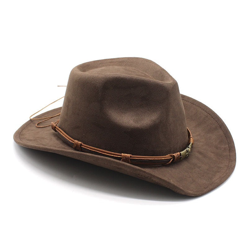 Cowboy Hat - Men's Suede Look Wide Brim-Hat-Chaps London-Chaps London