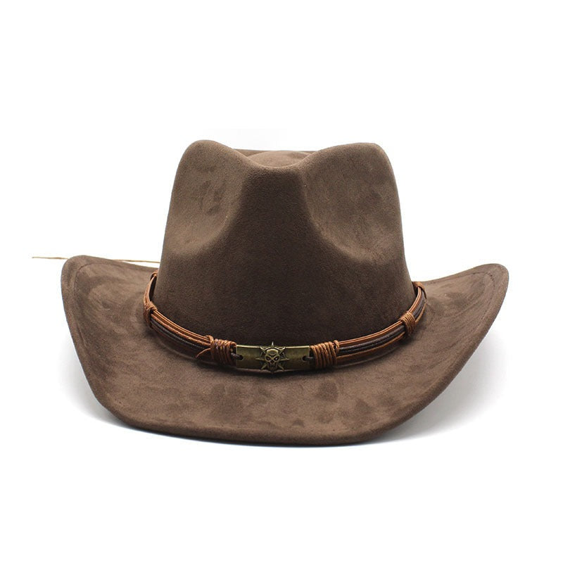 Cowboy Hat - Men's Suede Look Wide Brim-Hat-Chaps London-Chaps London