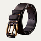 Cowhide Leather Belt - Men's Double Pin Buckle-Men's Belt-Chaps London-Black-43"-Chaps London