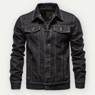 Denim Jacket - Classic Regular Fit Men's Jean Jacket-Denim Jacket-Chaps London-Black-M-Chaps London