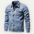 Denim Jacket - Classic Regular Fit Men's Jean Jacket-Denim Jacket-Chaps London-Blue-M-Chaps London