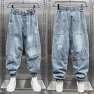 Denim Joggers - Baggy - Elastic Waist - Jogger Jeans - Men's Trousers-Denim Joggers / Jeans-Chaps London-Chaps London