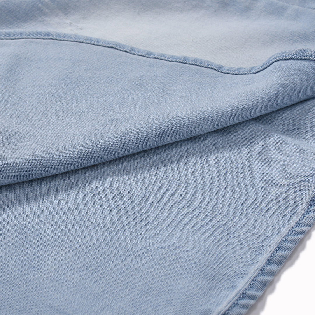 Denim Shirt - Men's Slim Fit Long Sleeve-Shirts-Chaps London-Chaps London