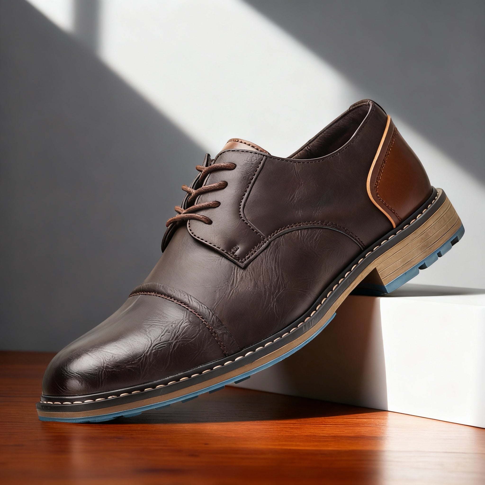 Derby Shoes | Cap Toe | Lace Up | Men's Dress Shoes-Derby Shoes-Chaps London-Chaps London