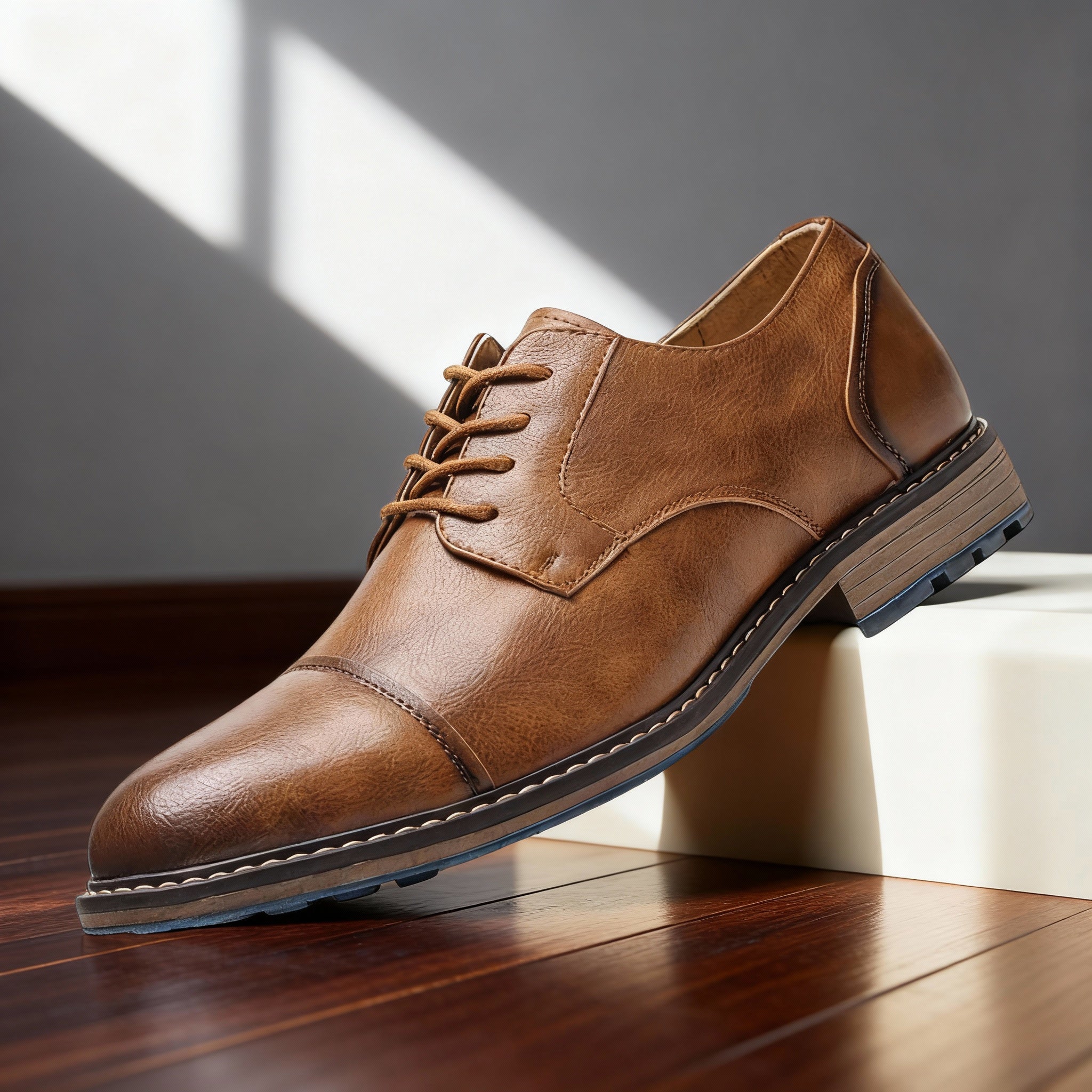 Derby Shoes | Cap Toe | Lace Up | Men's Dress Shoes-Derby Shoes-Chaps London-Chaps London