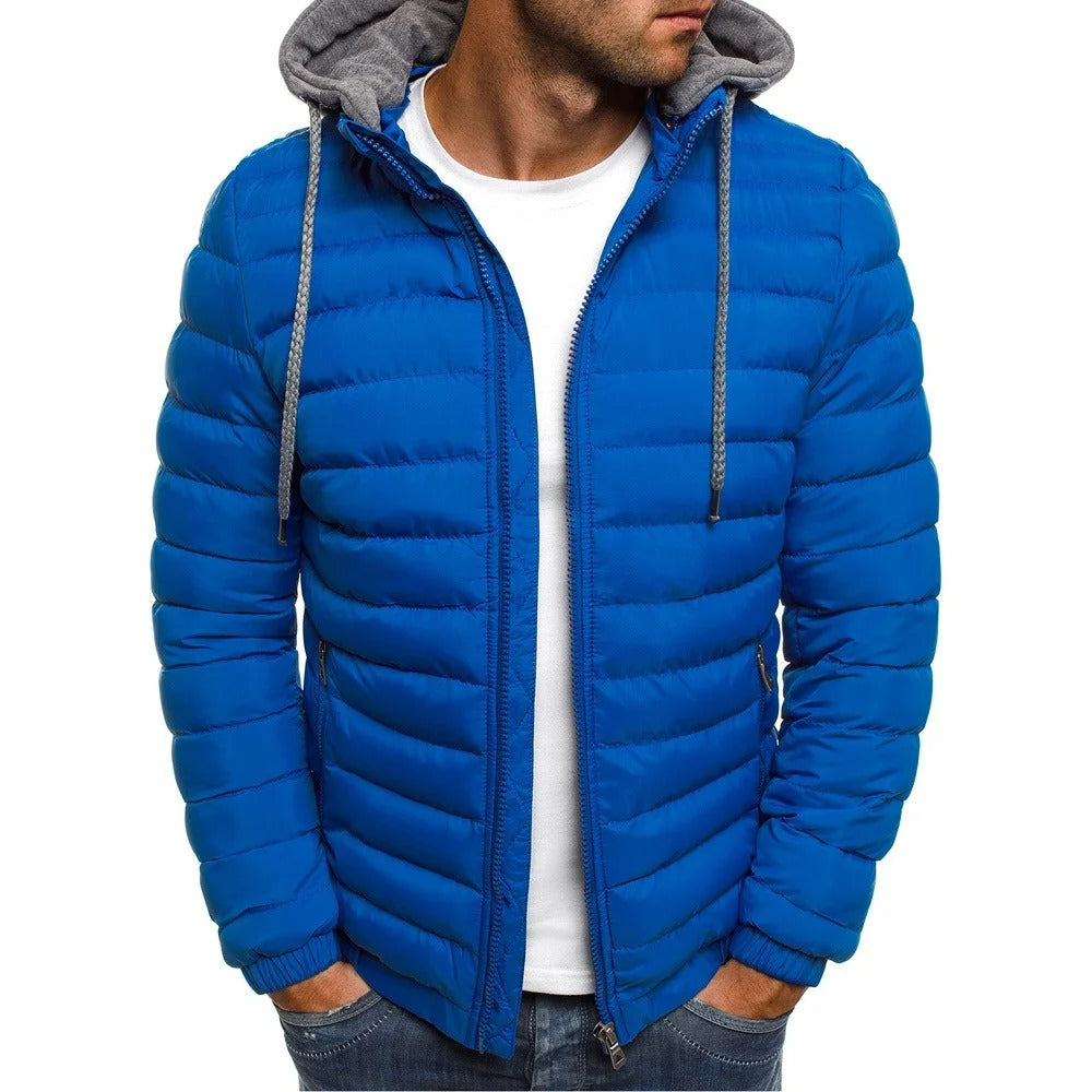 Down Jacket | Hooded | Lightweight | Puffer Jacket | Men's Winter Jacket-Jacket for Men-Chaps London-Blue-S-Chaps London