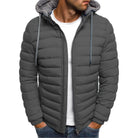 Down Jacket | Hooded | Lightweight | Puffer Jacket | Men's Winter Jacket-Jacket for Men-Chaps London-Gray-S-Chaps London