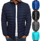 Down Jacket - Lightweight - Zip Up - Autumn Jacket - Men's Jackets-Puffer Jackets-Chaps London-Navy Blue-S-Chaps London