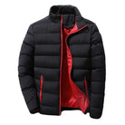 Down Jacket - Standing Collar - Zip-Up - Puffer Jacket - Men's Winter Jacket-Chaps London-Black-M-Chaps London