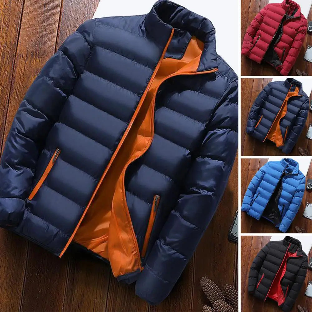 Down Jacket - Standing Collar - Zip-Up - Puffer Jacket - Men's Winter Jacket-Chaps London-Chaps London