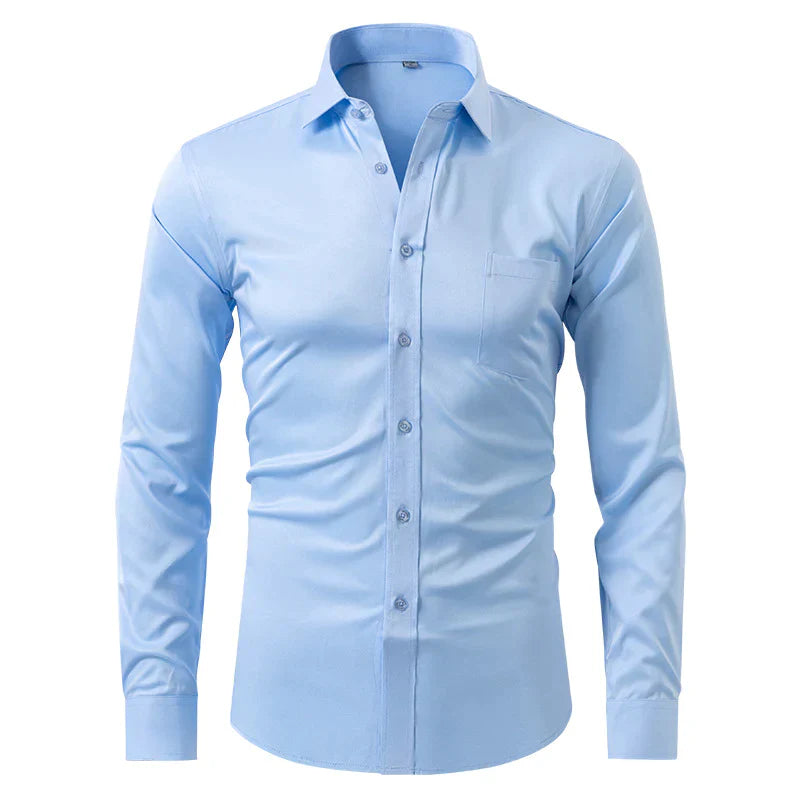 Dress Shirt - Long Sleeve - Stretchy - Non Iron Shirt - Men's Shirt-Chaps London-Chaps London