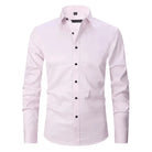 Dress Shirt - Long Sleeve - Stretchy - Non Iron Shirt - Men's Shirt-Chaps London-Pink-S-Chaps London