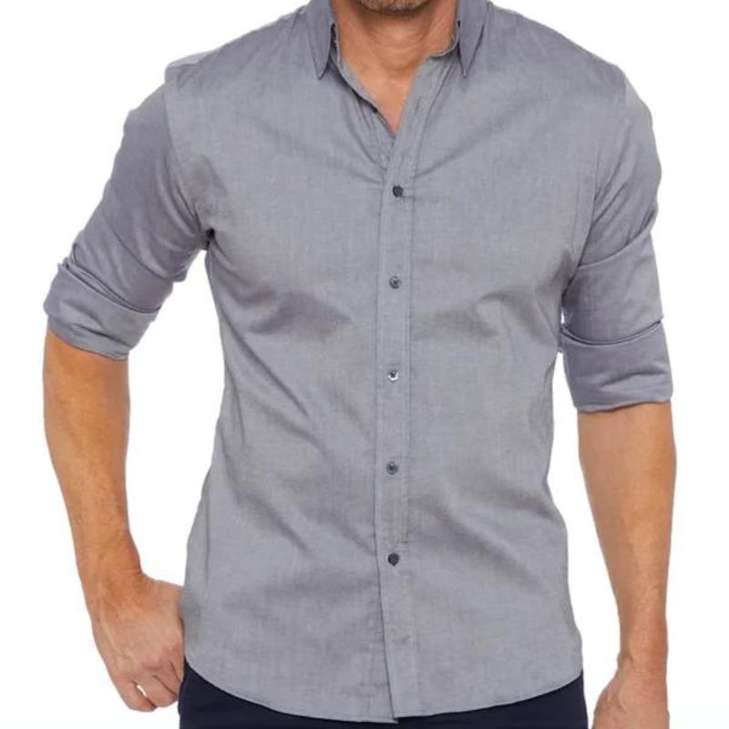 Dress Shirt - Men's Non Iron Button Up Shirt-Dress Shirts-Chaps London-Chaps London