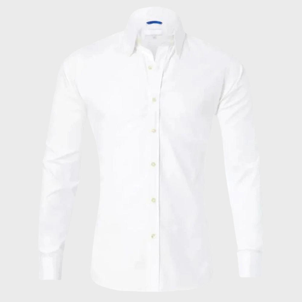 Dress Shirt - Men's Non Iron Wrinkle Free Collared-Dress Shirts-Chaps London-Chaps London