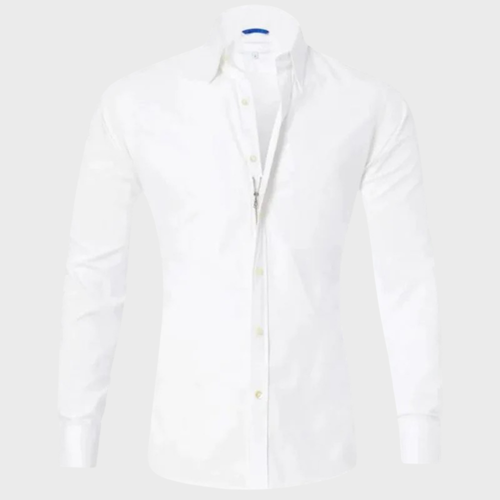 Dress Shirt - Men's Non Iron Wrinkle Free Collared-Dress Shirts-Chaps London-Chaps London