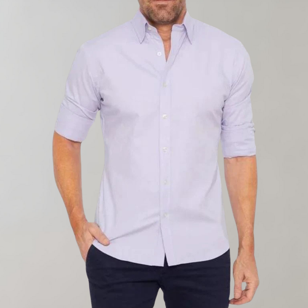 Dress Shirt - Men's Non Iron Wrinkle Free Collared-Dress Shirts-Chaps London-Chaps London