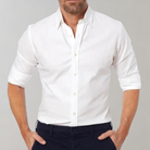Dress Shirt - Men's Non Iron Wrinkle Free Collared-Dress Shirts-Chaps London-White-XS-Chaps London