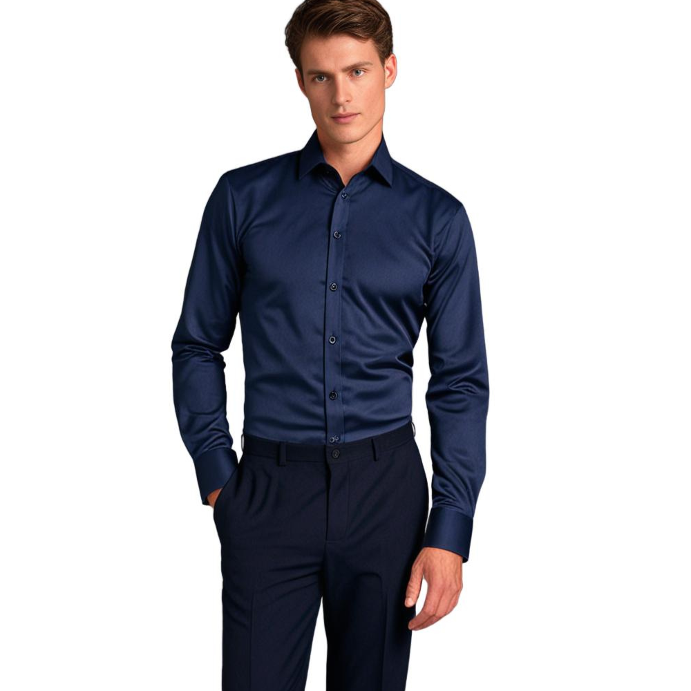 Dress Shirt | Stretchy | Non Iron | Button-Up Shirt | Men's Shirts-Men Winter Shirt-Chaps London-Chaps London