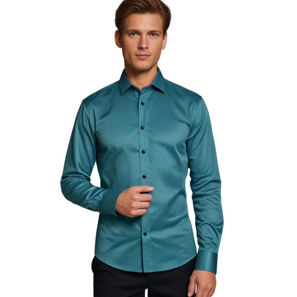 Dress Shirt | Stretchy | Non Iron | Button-Up Shirt | Men's Shirts-Men Winter Shirt-Chaps London-Chaps London