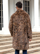 Faux Fur Coat - Men's Fluffy Mid Length Fake Fur Winter Coat-Coats & Jackets-Chaps London-Chaps London