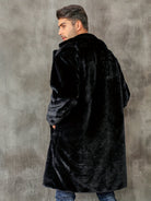 Faux Fur Coat - Men's Fluffy Mid Length Fake Fur Winter Coat-Coats & Jackets-Chaps London-Chaps London