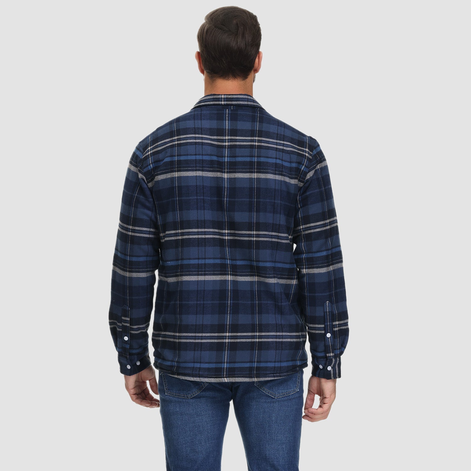 Flannel Jacket - Men's Fleece Lined Plaid Overshirt Jacket for Winter-Chaps London-Chaps London