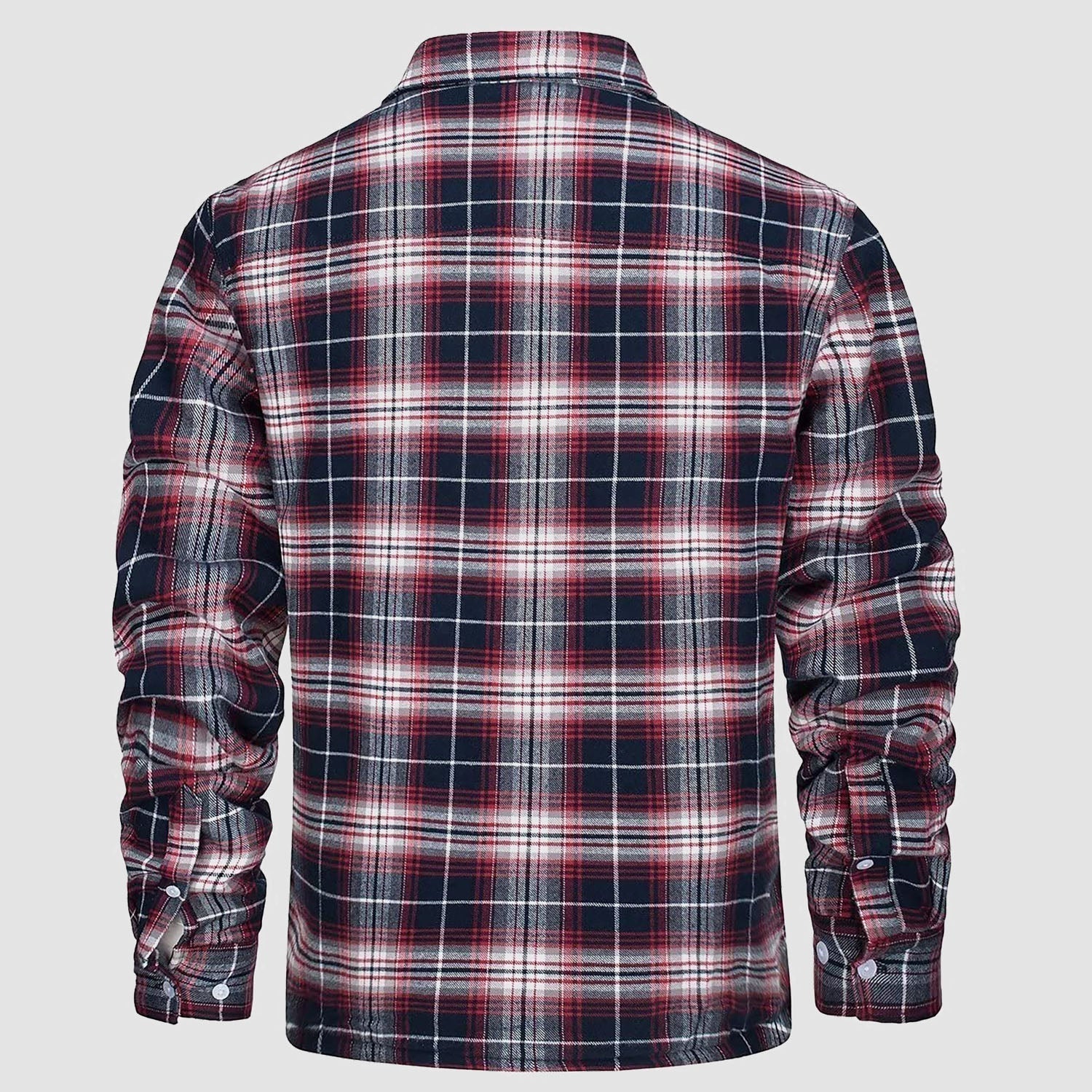 Flannel Jacket - Men's Fleece Lined Plaid Overshirt Jacket for Winter-Chaps London-Chaps London
