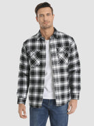 Flannel Jacket - Plaid - Button-Up - Quilted Liner Jacket - Men's Winter Jacket-Jackets-Chaps London-Chaps London