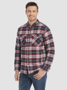Flannel Jacket - Plaid - Button-Up - Quilted Liner Jacket - Men's Winter Jacket-Jackets-Chaps London-Chaps London