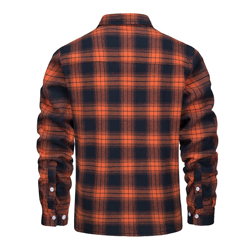 Flannel Shirt - Fleece Lined - Overshirt - Plaid Shirt - Men's Clothing-Overshirts-Chaps London-Chaps London