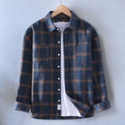 Flannel Shirt - Men's Long Sleeve Plaid Button-Up Shirt-Men's Jacket-Chaps London-Blue-S-Chaps London